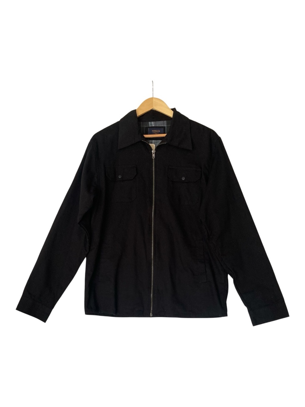 Nomad Black Zip-Up Shirt Jacket Medium